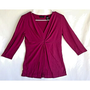New York & Company Women's Maroon Blouse Size Small